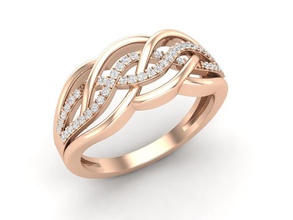 diamante anillo mujer joyería joya boda compromiso moda oro señoras plata brillante belleza hembra libra esterlina blanco anillos 3d print model - Mito3D