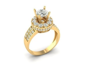 diamant ring frauen 1010 schmuck mode zubehör gold frau design feng shui ringe 3d print model - Mito3D