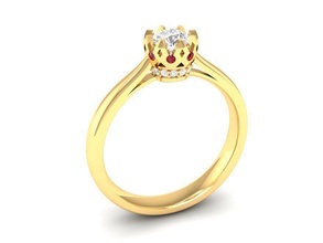 diamant bague femmes 101 elry mode bijoux accessoires or homme Hommes femme unisexe conception anneaux 3d print model - Mito3D