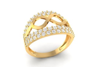 diamante anillo mujer 106 joyería joya Moda accesorios oro hombre hombres unisexo diseño anillos 3d print model - Mito3D