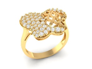 diamant bague femmes 109 bijoux mode accessoires or homme Hommes femme unisexe conception anneaux 3d print model - Mito3D