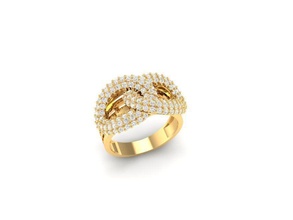 Diamant Ring Frauen 110 Schmuck Mode Zubehör Gold Männer Frau unisex Design Ringe 3d print model - Mito3D