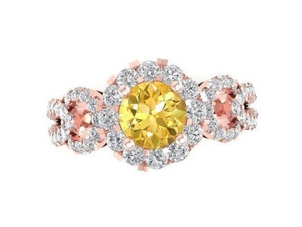 diamante anel mulheres 1123 joalheria moda acessórios ouro mulher Projeto argolas 3d print model - Mito3D