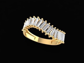 Diamant Ring Frauen 112 Schmuck Mode Zubehör Gold Männer Frau unisex Design Ringe 3d print model - Mito3D