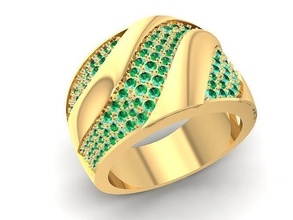 diamante squillare donne 1156 gioielleria moda Accessori oro donna design anelli 3d print model - Mito3D