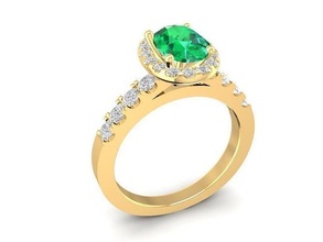 diamond ring women 1159 jewelry fashion accessories gold woman design rings 3d print model - Mito3D