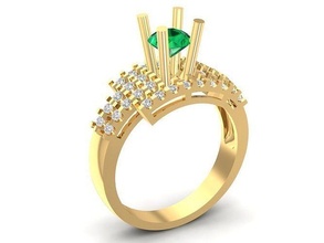 diamant ring frauen 1161 schmuck mode zubehör gold männer frau unisex design feng shui anhänger ringe 3d print model - Mito3D