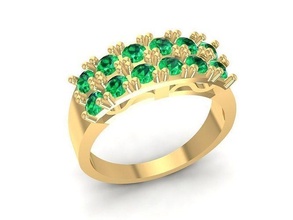diamond ring women 1163 jewelry fashion accessories gold woman design rings 3d print model - Mito3D