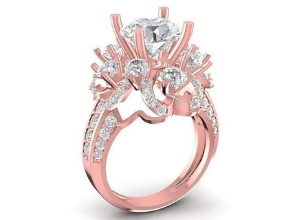 diamond ring women 1175 jewelry fashion accessories gold woman new design bracelets 3d print model - Mito3D