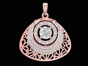 diamond ring women 1230 jewelry fashion accessories gold woman design pendant pendants 3d print model - Mito3D
