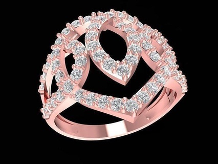 diamante anel mulheres 1241 joalheria moda acessórios ouro mulher Projeto argolas 3d print model - Mito3D