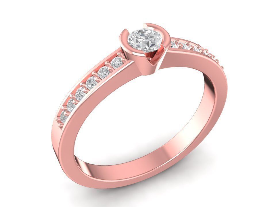 diamond ring women 1396 jewelry fashion accessories gold man men woman unisex design rings 3D print model - Mito3D