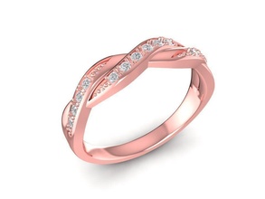 diamant ring frauen 1419 schmuck mode zubehör gold frau design feng shui ringe 3d print model - Mito3D