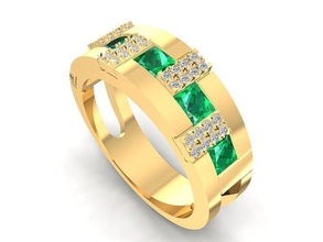 diamond ring women 1504 jewelry fashion accessories gold woman design rings 3d print model - Mito3D