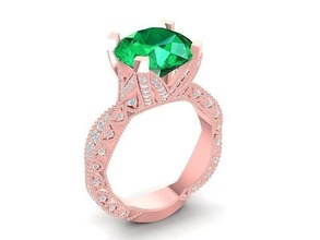 diamante squillare donne 1520 gioielleria moda accessori oro donna design anelli 3d print model - Mito3D