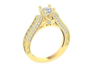 diamante squillare donne 1533 gioielleria moda accessori oro donna design anelli 3d print model - Mito3D