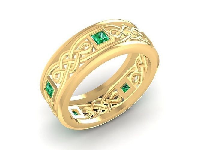 diamond ring women 1536 jewelry fashion accessories gold woman design 3D print model - Mito3D