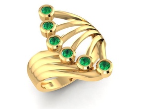 diamante squillare donne 1622 gioielleria moda accessori oro donna design feng shui anelli 3d print model - Mito3D