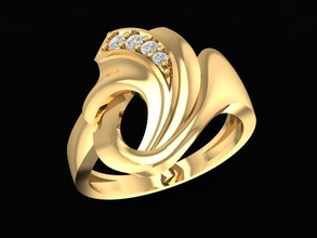 diamante squillare donne 1624 gioielleria moda Accessori oro uomo uomini donna unisex design feng shui anelli 3d print model - Mito3D