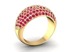 diamond ring women 1671 jewelry fashion accessories gold woman design fengshui rings 3d print model - Mito3D