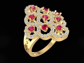 diamant ring frauen 1673 schmuck mode zubehör gold frau design feng shui ringe 3d print model - Mito3D
