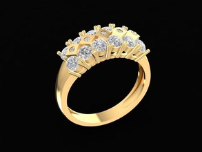 Diamant Ring Frauen 1681 Schmuck Mode Zubehör Gold Männer Frau unisex Design Feng Shui Ringe 3d print model - Mito3D