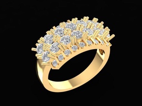 diamante anillo mujer 1692 joyería joya Moda accesorios oro hombre hombres unisexo diseño Feng Shui anillos 3d print model - Mito3D