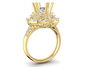 diamant ring frauen 1699 schmuck mode zubehör gold frau design feng shui ringe 3d print model - Mito3D