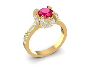diamante anillo mujer 1703 joyería joya Moda accesorios oro hombre hombres unisexo diseño anillos 3d print model - Mito3D