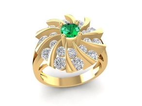 diamond ring women 1706 jewelry fashion accessories gold man men woman unisex design rings 3d print model - Mito3D