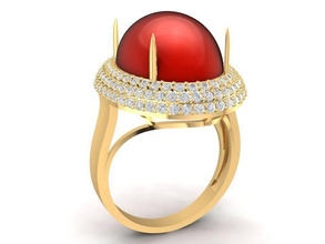 Diamant Ring Frauen 1734 Schmuck Mode Zubehör Gold Männer Frau unisex Design Feng Shui Hochzeit Ringe 3d print model - Mito3D