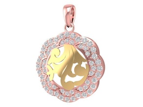 diamond ring women 1742 jewelry fashion accessories gold man men woman unisex design fengshui pendants 3d print model - Mito3D