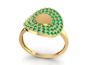 diamond ring women 1770 jewelry fashion accessories gold man men woman unisex design rings 3d print model - Mito3D
