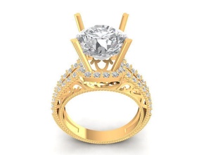 diamant ring frauen 1814 schmuck mode zubehör gold frau design feng shui ringe 3d print model - Mito3D