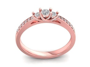 diamant bague femmes 2184 bijoux mode accessoires or femme conception anneaux 3d print model - Mito3D