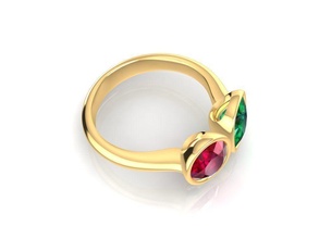 diamond ring women 2325 jewelry fashion accessories gold man men woman unisex design fengshui rings 3d print model - Mito3D