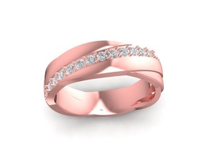 diamant ring frauen 2333 schmuck mode zubehör gold frau design feng shui ringe 3d print model - Mito3D
