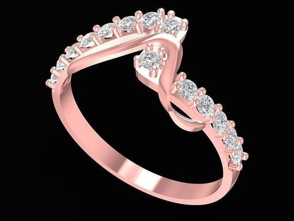 diamante anel mulheres 2389 joalheria moda acessórios ouro mulher Projeto argolas 3d print model - Mito3D