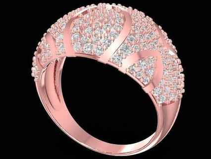 diamante anel mulheres 2606 joalheria moda acessórios ouro mulher Projeto argolas 3d print model - Mito3D