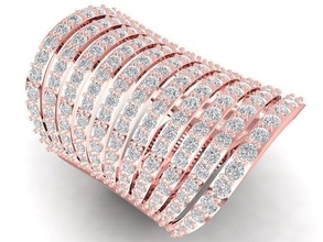 diamond ring women 2683 jewelry fashion accessories gold woman design rings 3d print model - Mito3D