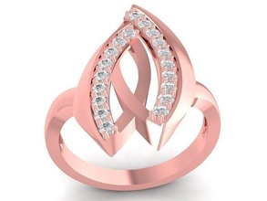 diamond ring women 2747 jewelry fashion accessories gold woman design 3d print model - Mito3D