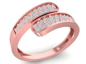 diamond ring women 2795 jewelry fashion accessories gold woman design rings 3d print model - Mito3D