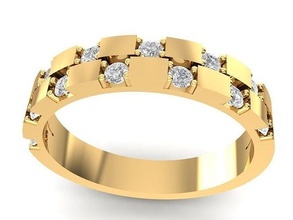 diamante anel mulheres 2800 joalheria moda acessórios ouro mulher unissex Projeto argolas 3d print model - Mito3D