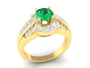 diamant ring frauen 372 schmuck mode zubehör gold design feng shui ringe frau 3d print model - Mito3D