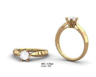 Diamant Ring Frauen 3d drucken Modell Rose Gold Schmuck druckbar Engagement Ringe Platin Hochzeit Juwel brillant Luxus Design Mode 3d print model - Mito3D