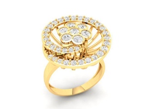 Diamant Ring Frauen 471 Schmuck Mode Zubehör Gold Männer Frau unisex Design Feng Shui Ringe 3d print model - Mito3D