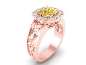 diamond ring women 473 jewelry fashion accessories gold woman design fengshui wedding rings 3d print model - Mito3D