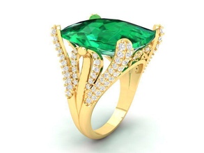 diamante anillo mujer 477 joyería joya Moda accesorios oro hombre hombres unisexo diseño Feng Shui anillos 3d print model - Mito3D
