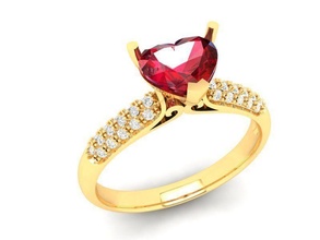 diamant bague femmes 480 bijoux mode accessoires or femme conception feng shui anneaux 3d print model - Mito3D