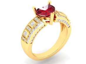 diamond ring women 482 jewelry fashion accessories gold woman design fengshui rings 3d print model - Mito3D